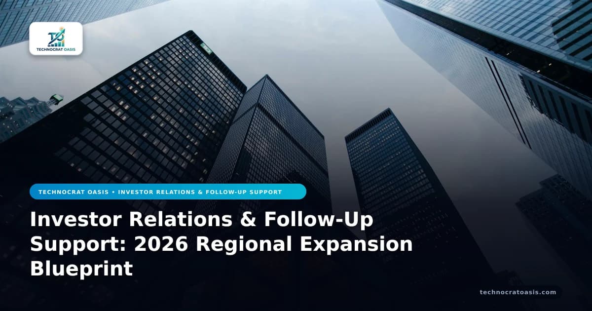 Investor Relations & Follow-Up Support: 2026 Regional Expansion Blueprint