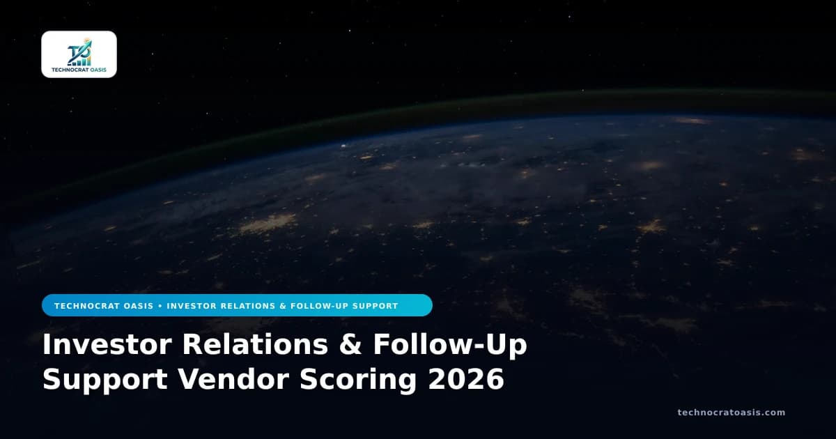 Investor Relations & Follow-Up Support Vendor Scoring 2026