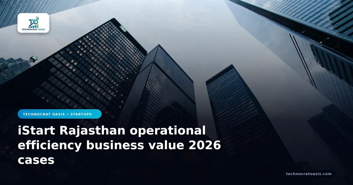 iStart Rajasthan operational efficiency business value 2026 cases