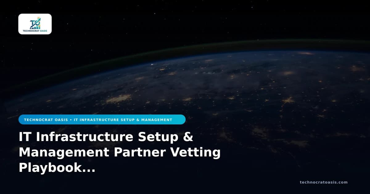 IT Infrastructure Setup & Management Partner Vetting Playbook 2026
