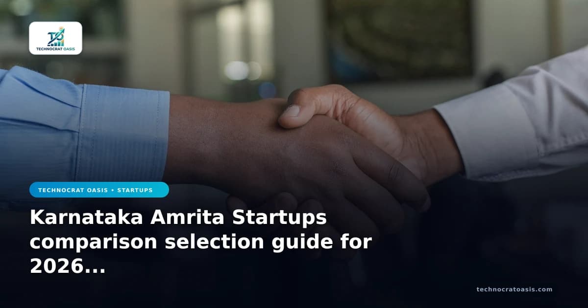 Karnataka Amrita Startups comparison selection guide for 2026 enterprises