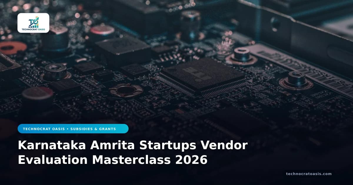 Karnataka Amrita Startups Vendor Evaluation Masterclass 2026