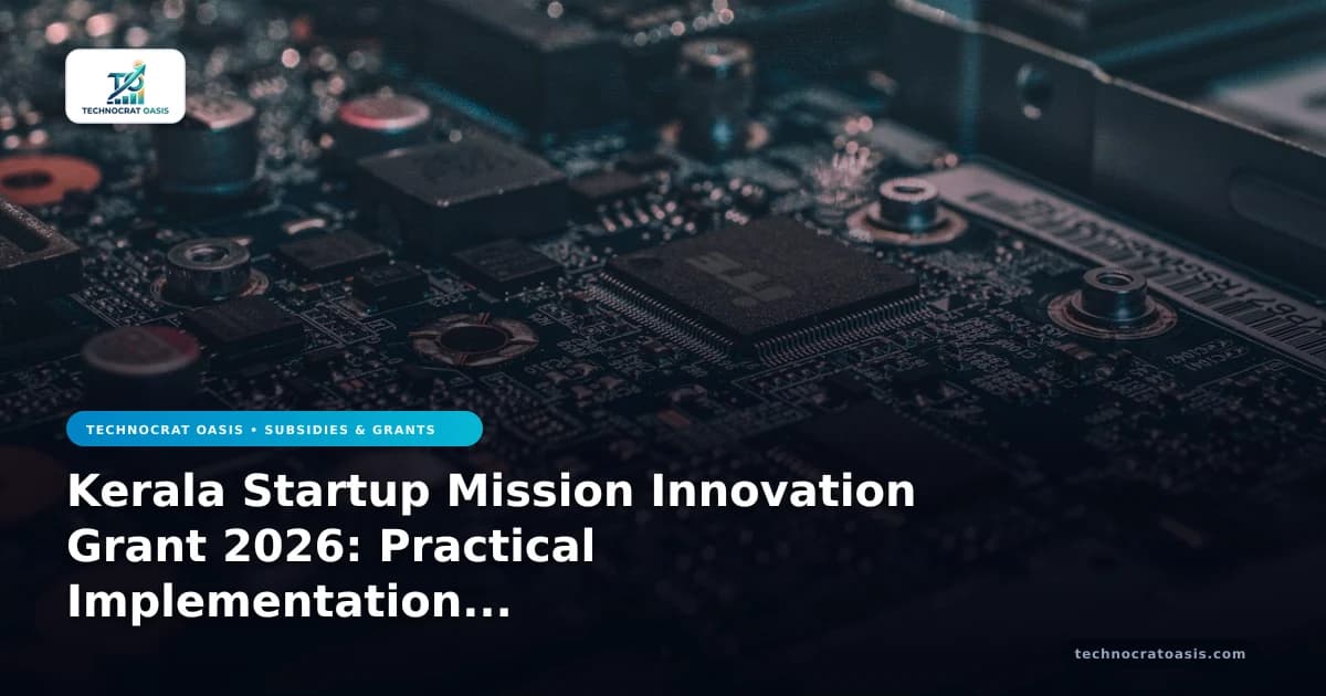 Kerala Startup Mission Innovation Grant 2026: Practical Implementation Roadmap