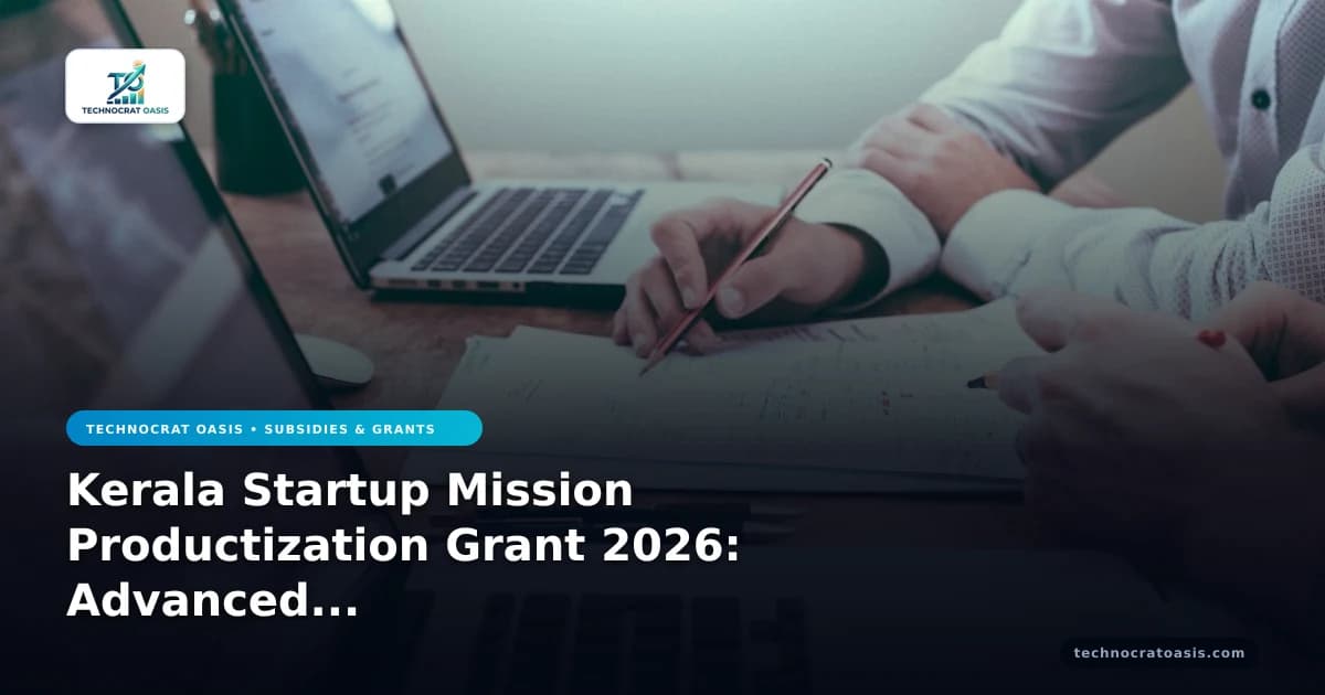 Kerala Startup Mission Productization Grant 2026: Advanced Eligibility & Compliance Mastery