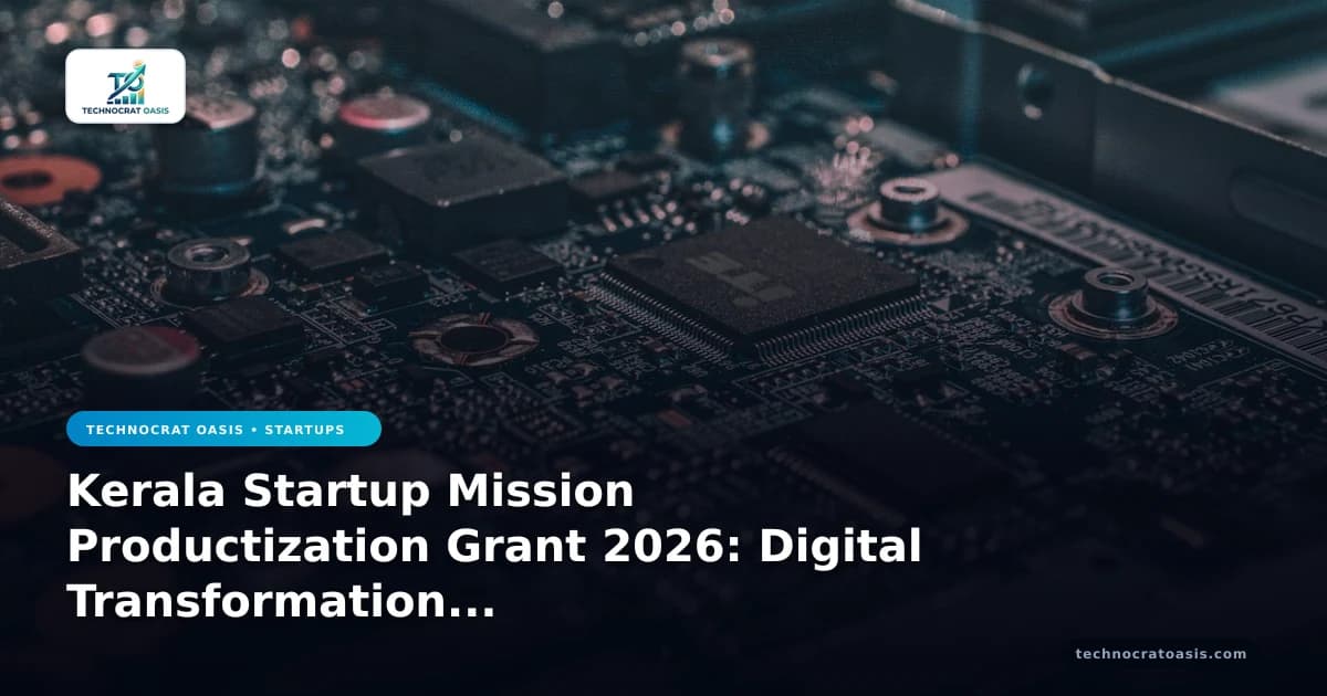 Kerala Startup Mission Productization Grant 2026: Digital Transformation & Future Growth Strategies