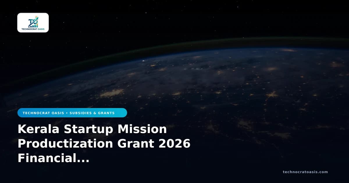 Kerala Startup Mission Productization Grant 2026 Financial Model