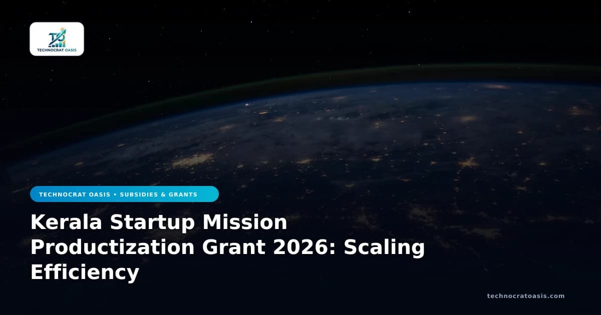 Kerala Startup Mission Productization Grant 2026: Scaling Efficiency