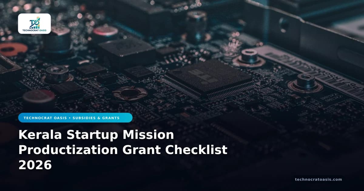 Kerala Startup Mission Productization Grant Checklist 2026