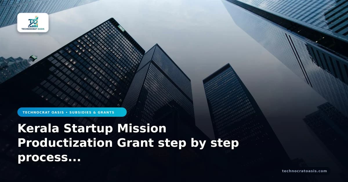 Kerala Startup Mission Productization Grant step by step process 2026