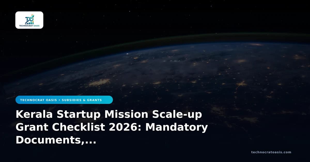 Kerala Startup Mission Scale-up Grant Checklist 2026: Mandatory Documents, Fees & Eligibility