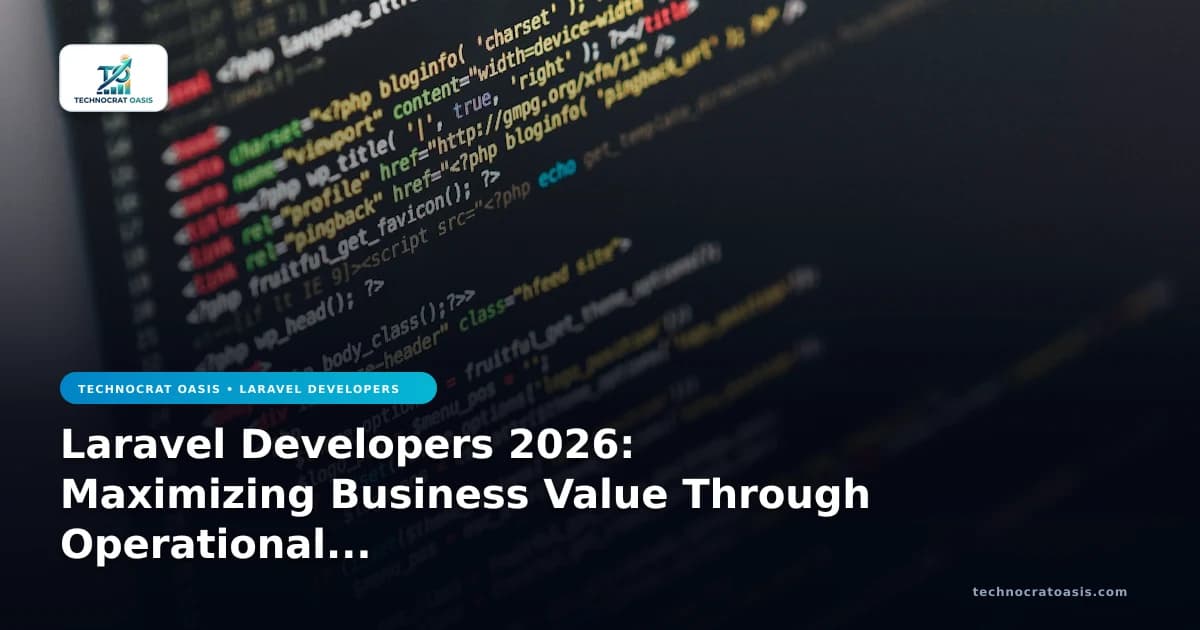 Laravel Developers 2026: Maximizing Business Value Through Operational Efficiency