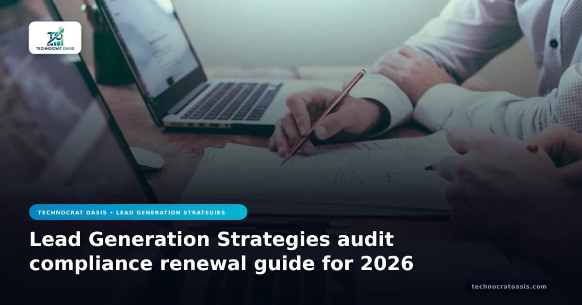 Lead Generation Strategies audit compliance renewal guide for 2026
