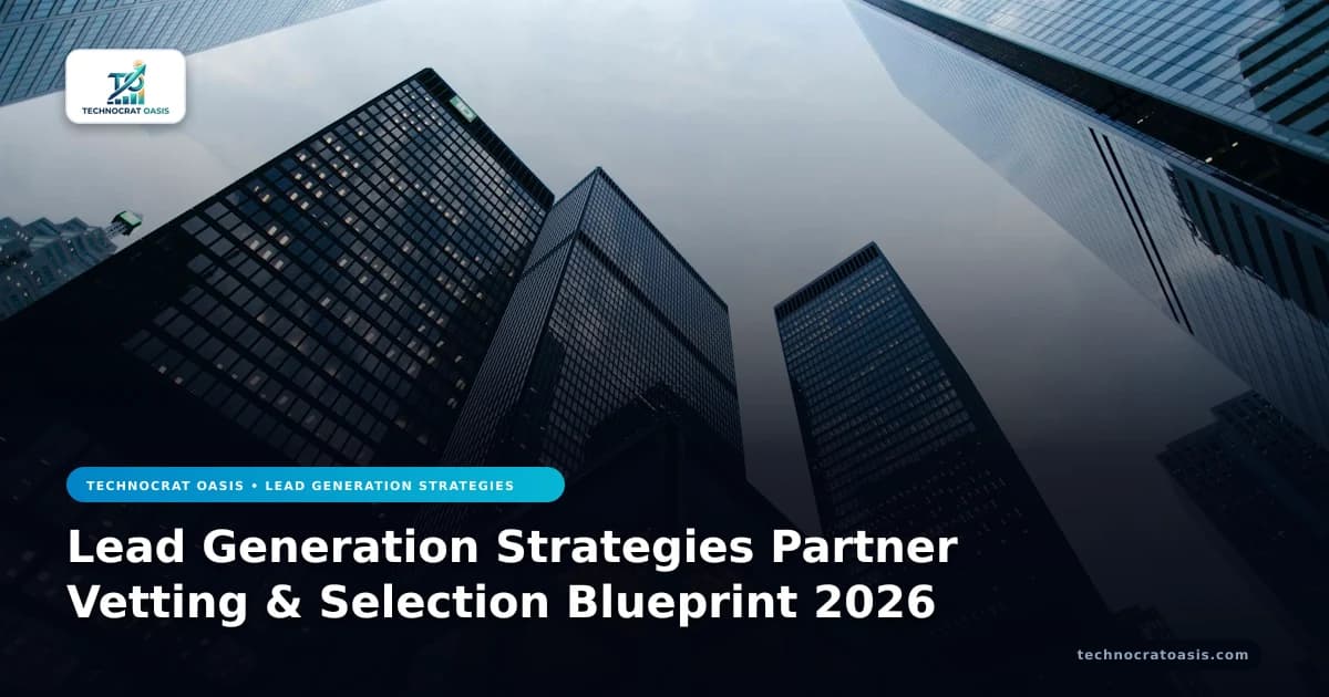 Lead Generation Strategies Partner Vetting & Selection Blueprint 2026