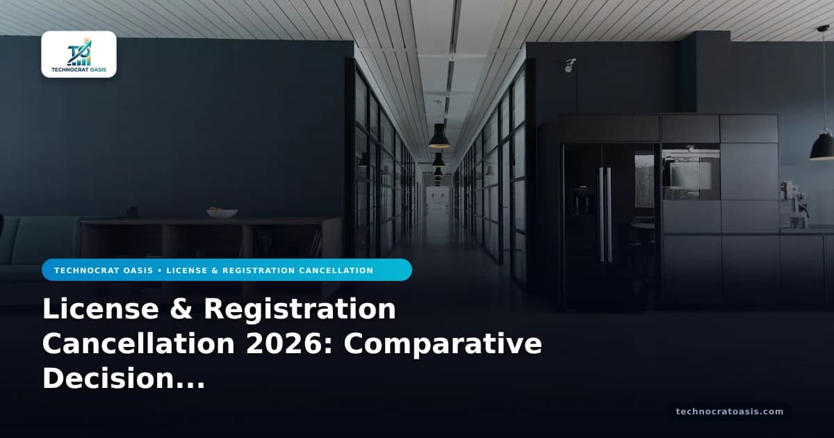License & Registration Cancellation 2026: Comparative Decision Framework