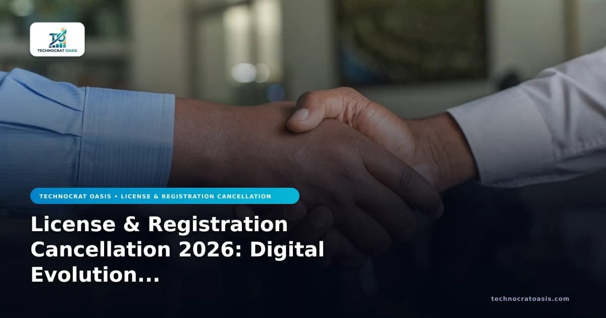 License & Registration Cancellation 2026: Digital Evolution & Growth Strategies