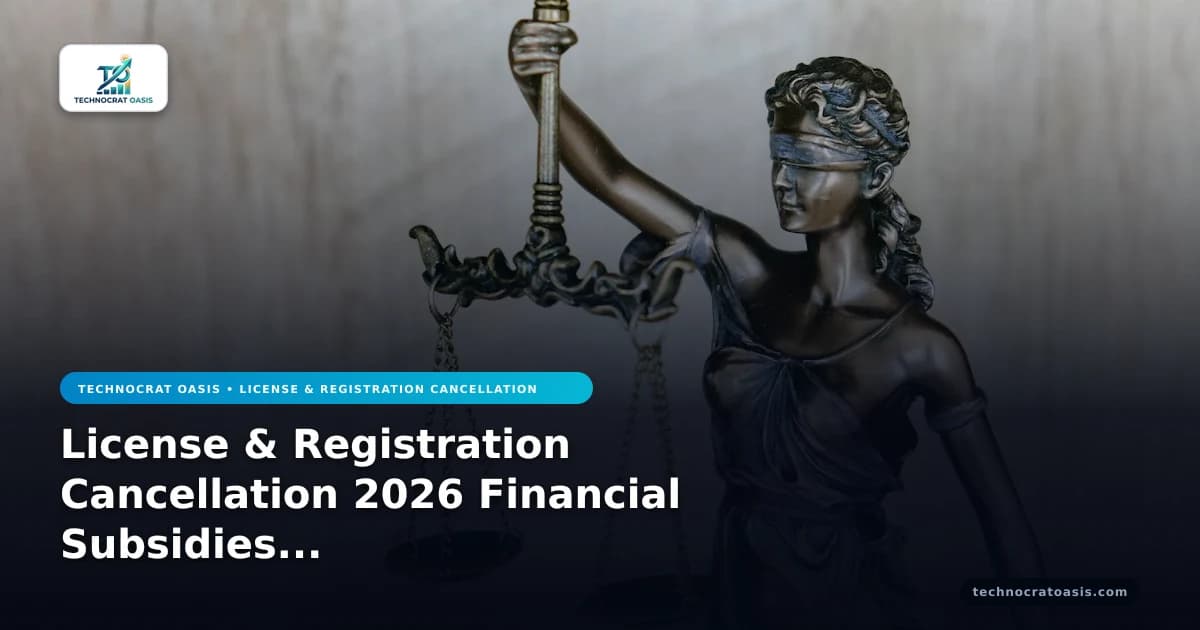 License & Registration Cancellation 2026 Financial Subsidies & ROI