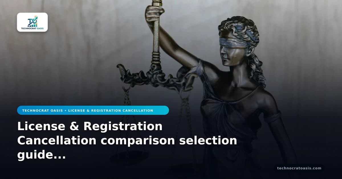 License & Registration Cancellation comparison selection guide 2026