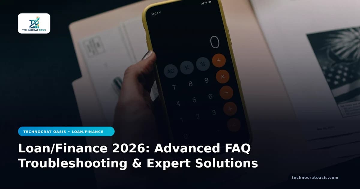 Loan/Finance 2026: Advanced FAQ Troubleshooting & Expert Solutions