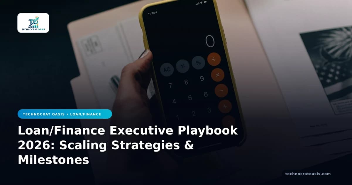 Loan/Finance Executive Playbook 2026: Scaling Strategies & Milestones