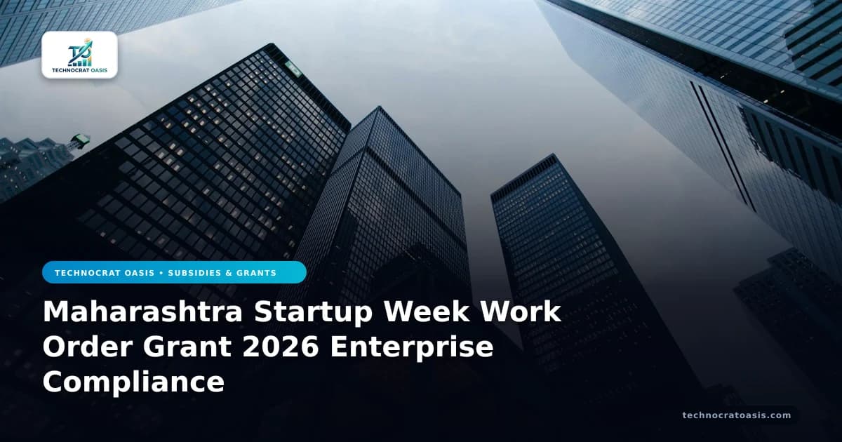 Maharashtra Startup Week Work Order Grant 2026 Enterprise Compliance