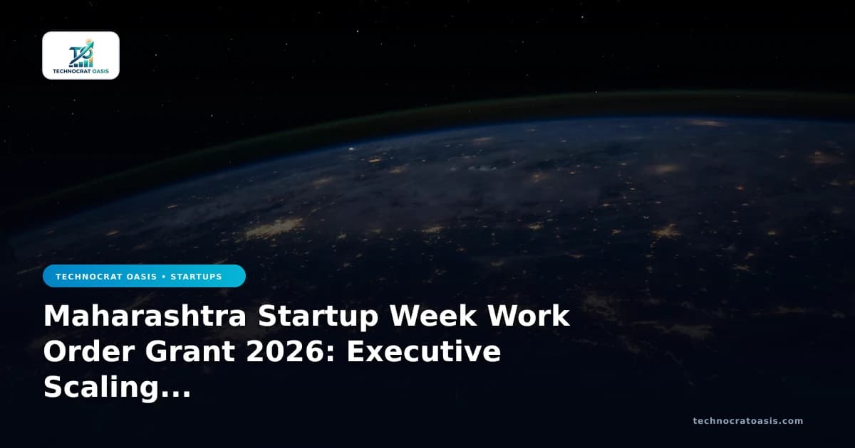 Maharashtra Startup Week Work Order Grant 2026: Executive Scaling Blueprint