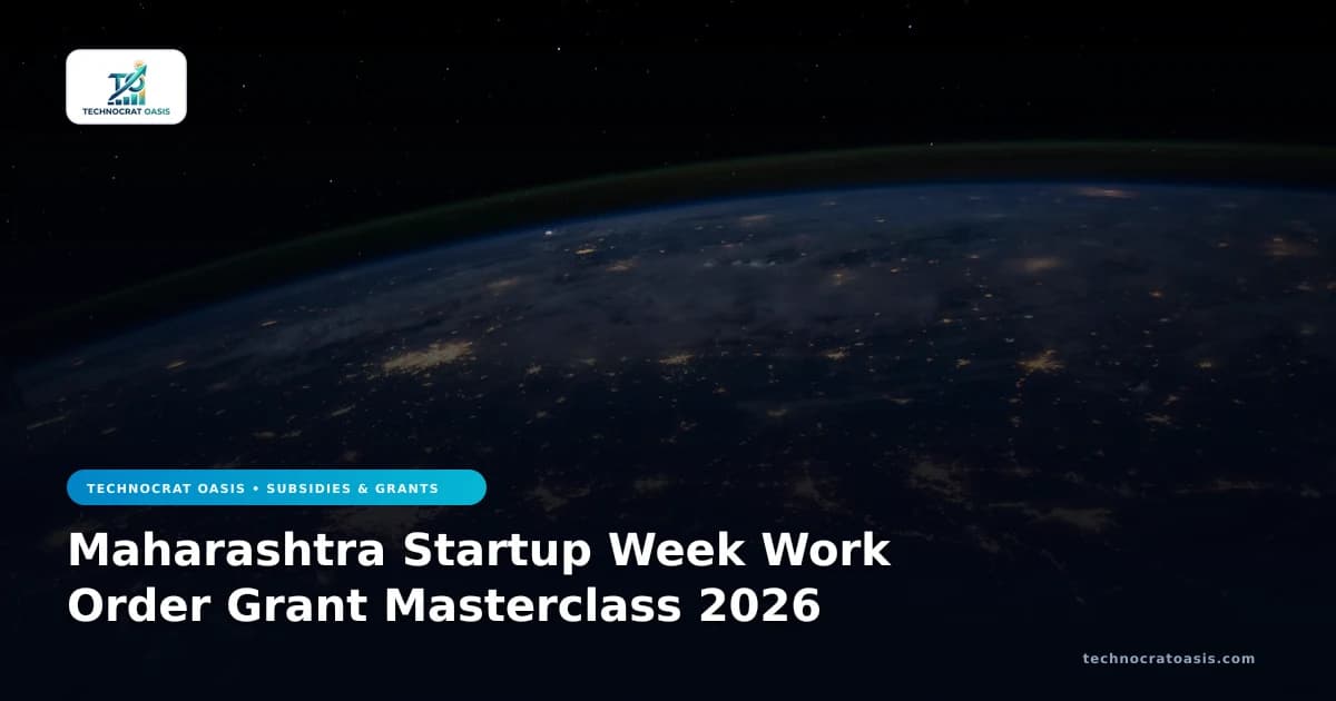Maharashtra Startup Week Work Order Grant Masterclass 2026