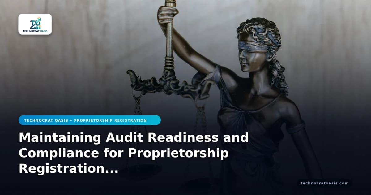 Maintaining Audit Readiness and Compliance for Proprietorship Registration (2026) (Vol. 5)