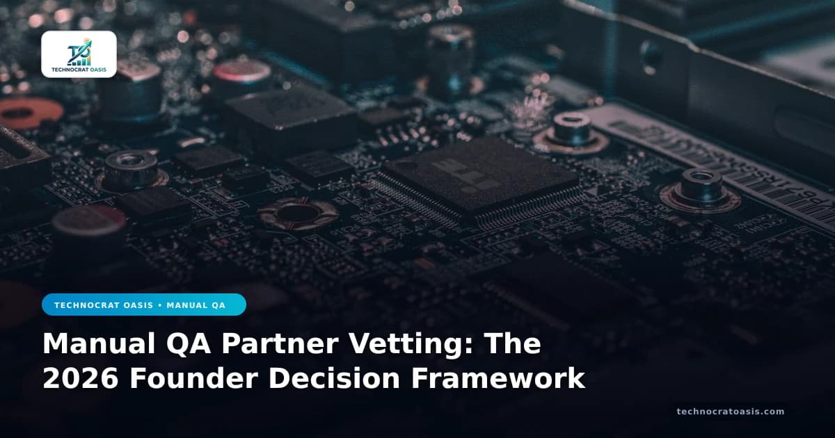 Manual QA Partner Vetting: The 2026 Founder Decision Framework