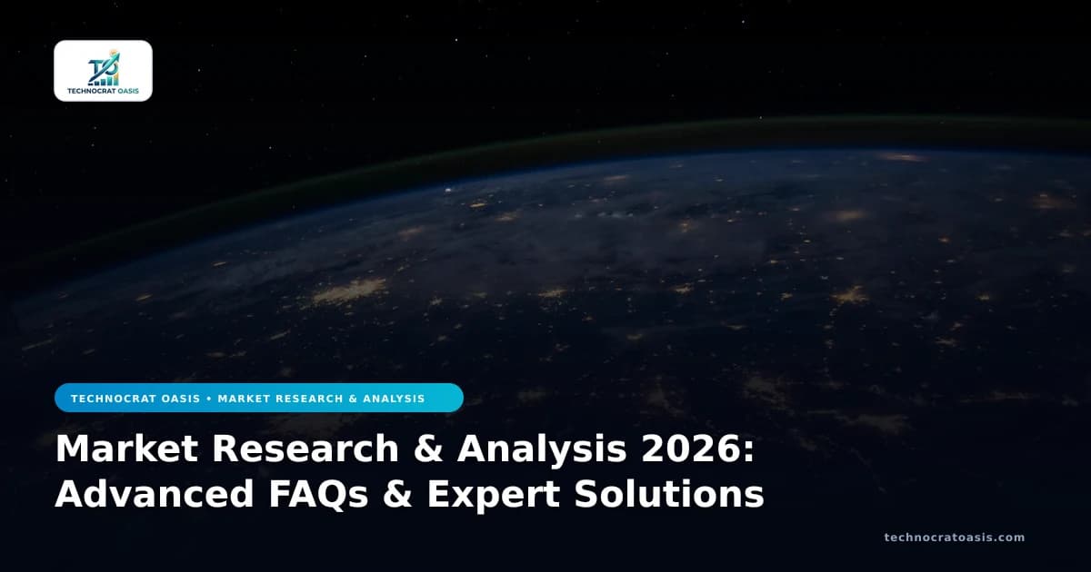 Market Research & Analysis 2026: Advanced FAQs & Expert Solutions
