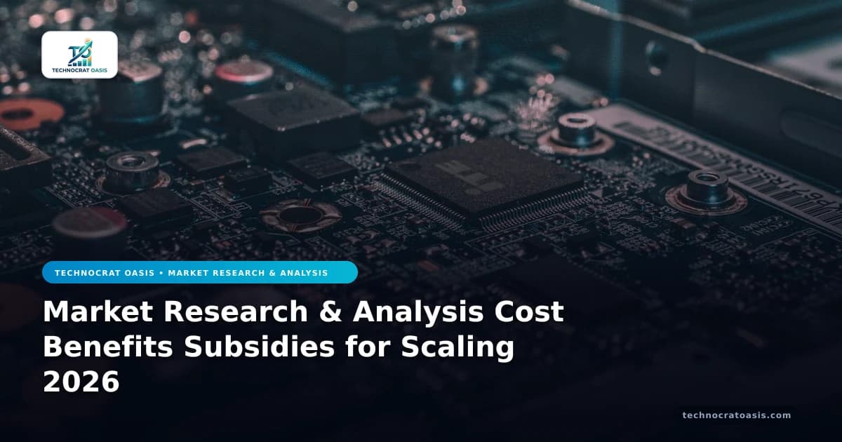 Market Research & Analysis Cost Benefits Subsidies for Scaling 2026
