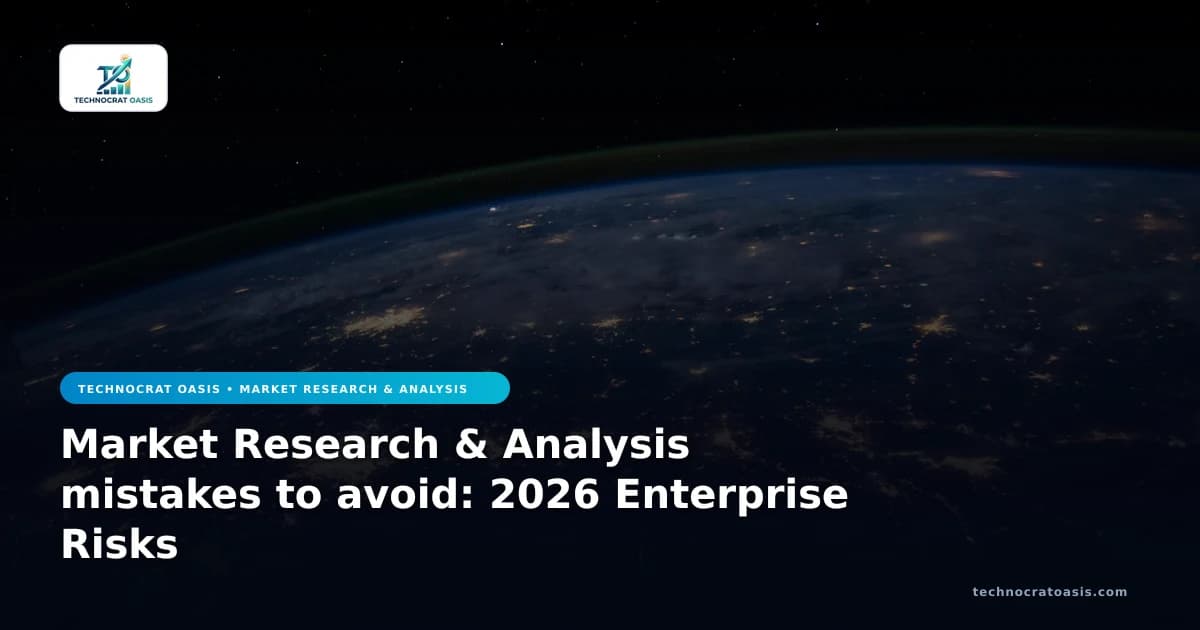 Market Research & Analysis mistakes to avoid: 2026 Enterprise Risks