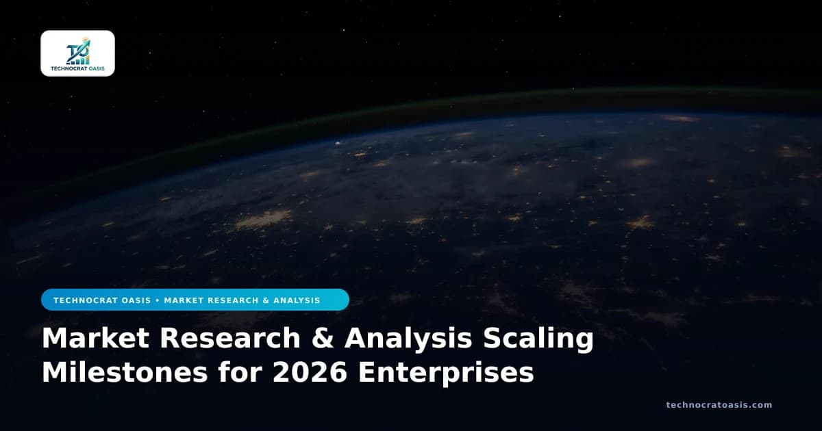 Market Research & Analysis Scaling Milestones for 2026 Enterprises