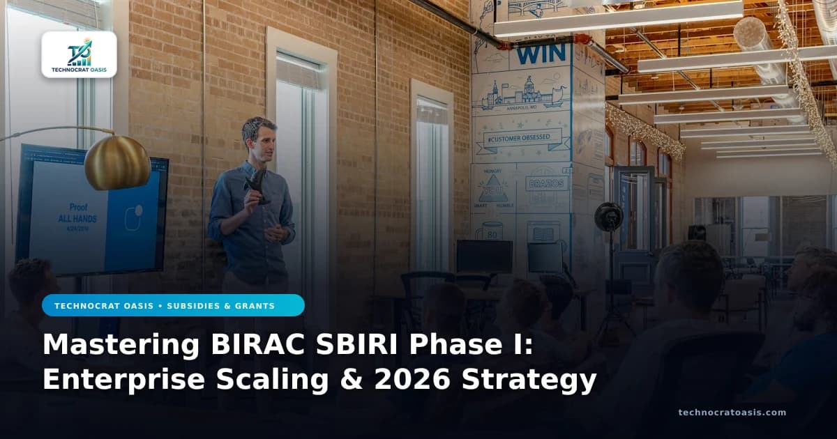 Mastering BIRAC SBIRI Phase I: Enterprise Scaling & 2026 Strategy