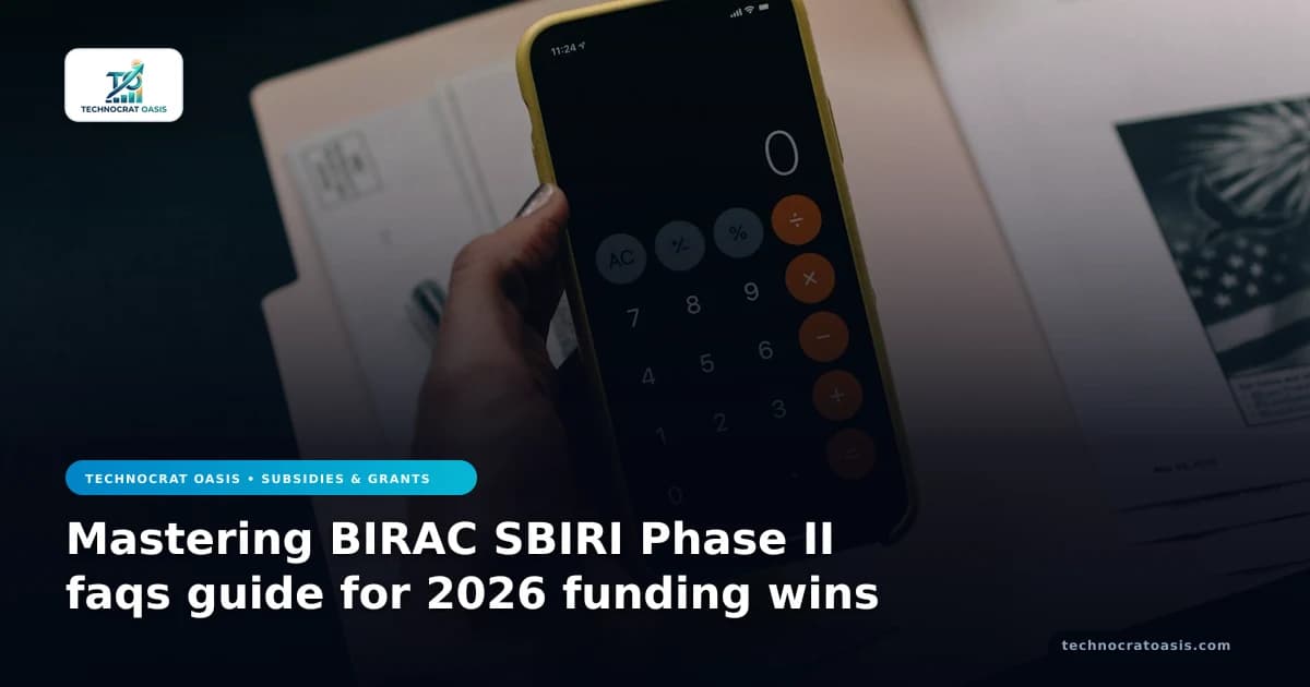 Mastering BIRAC SBIRI Phase II faqs guide for 2026 funding wins