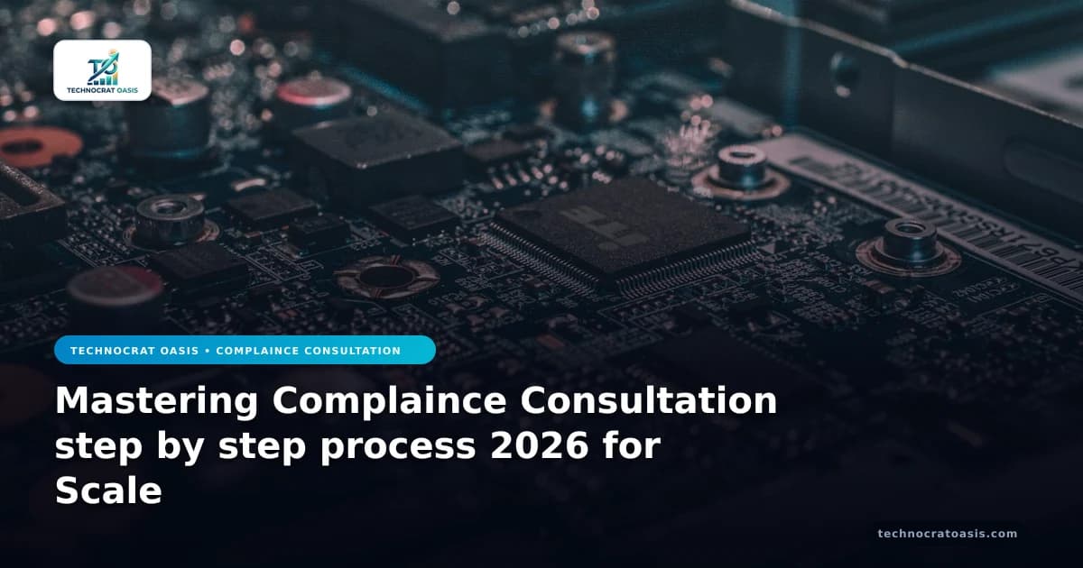 Mastering Complaince Consultation step by step process 2026 for Scale
