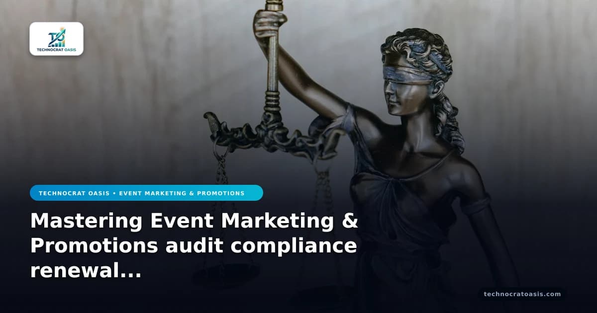 Mastering Event Marketing & Promotions audit compliance renewal 2026