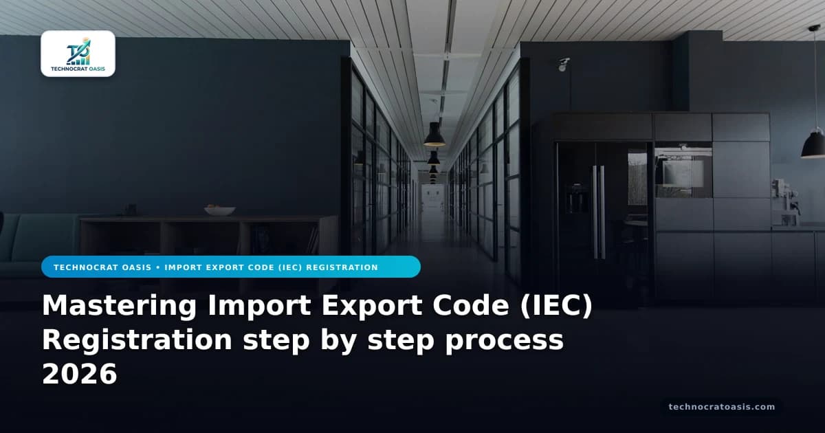 Mastering Import Export Code (IEC) Registration step by step process 2026