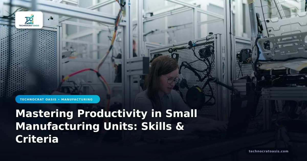 Mastering Productivity in Small Manufacturing Units: Skills & Criteria