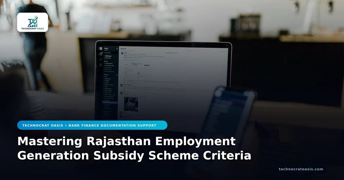 Mastering Rajasthan Employment Generation Subsidy Scheme Criteria