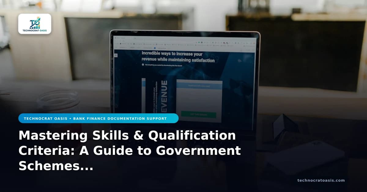 Mastering Skills & Qualification Criteria: A Guide to Government Schemes for Business Training