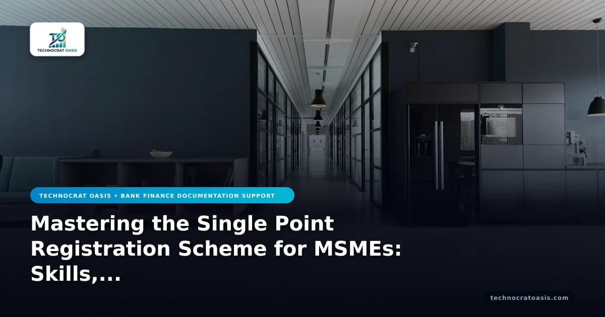 Mastering the Single Point Registration Scheme for MSMEs: Skills, Qualification Criteria & Evaluation Framework