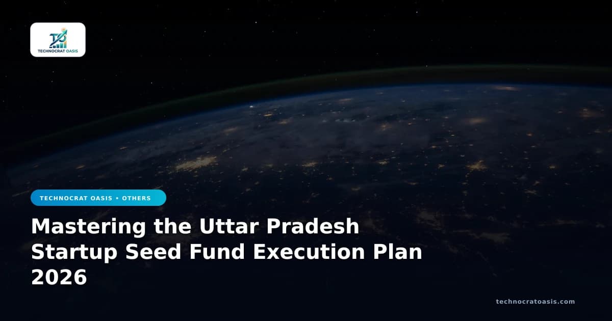 Mastering the Uttar Pradesh Startup Seed Fund Execution Plan 2026