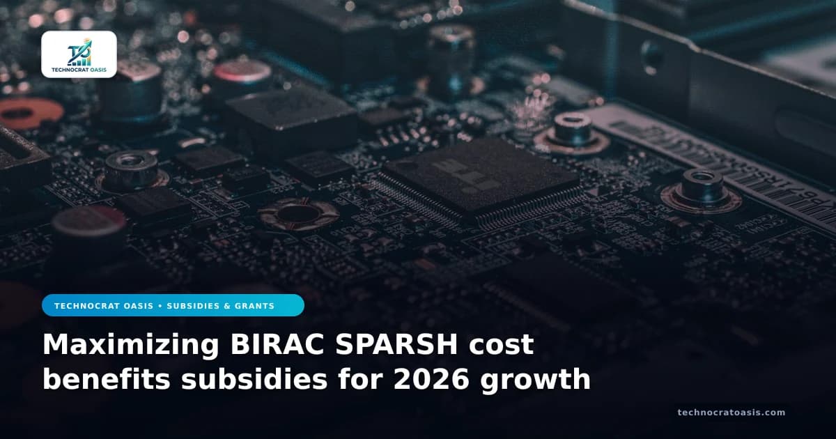 Maximizing BIRAC SPARSH cost benefits subsidies for 2026 growth