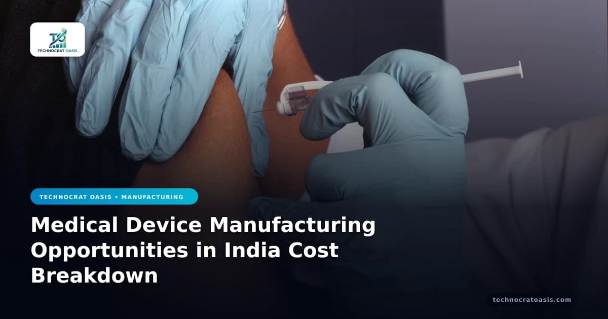 Medical Device Manufacturing Opportunities in India Cost Breakdown