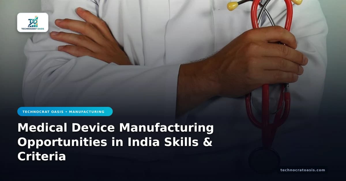 Medical Device Manufacturing Opportunities in India Skills & Criteria