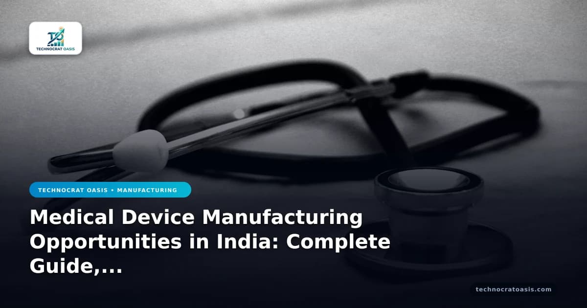 Medical Device Manufacturing Opportunities in India: Complete Guide, Eligibility & Benefits (2026)