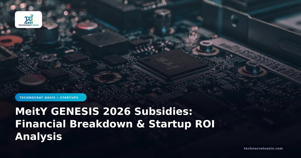 MeitY GENESIS 2026 Subsidies: Financial Breakdown & Startup ROI Analysis