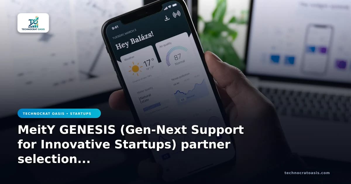 MeitY GENESIS (Gen-Next Support for Innovative Startups) partner selection vetting guide 2026