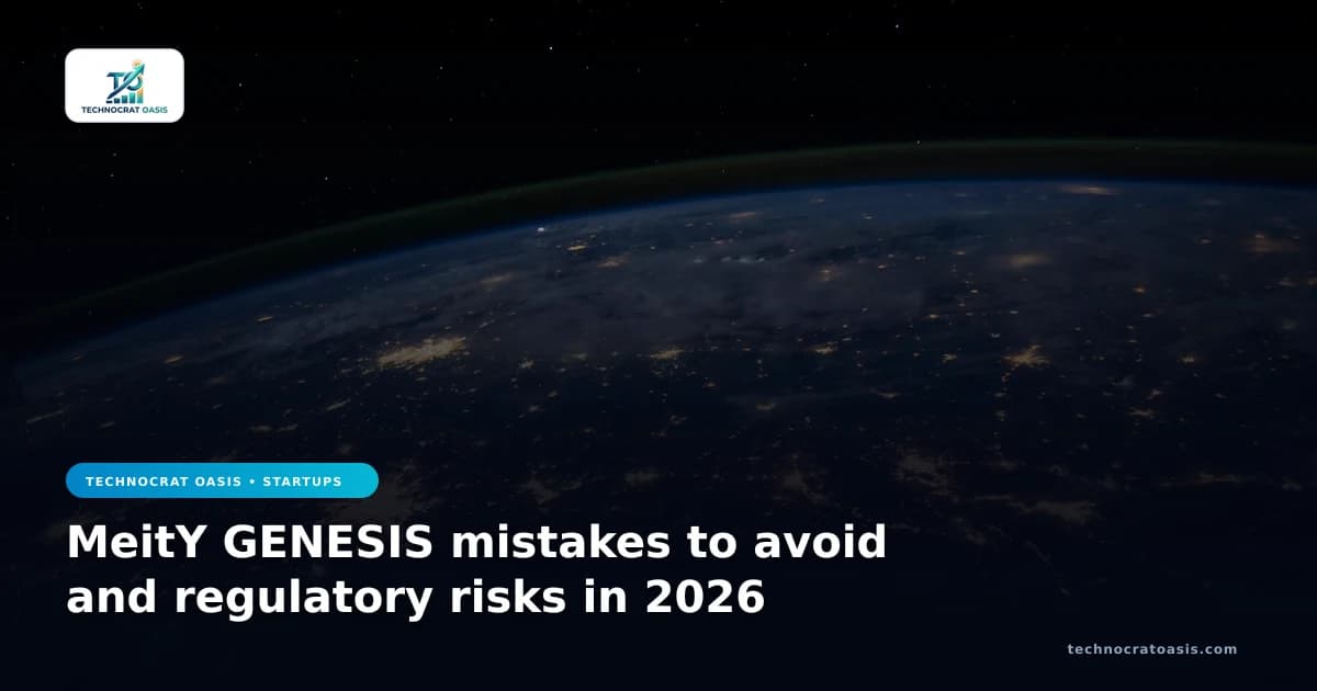 MeitY GENESIS mistakes to avoid and regulatory risks in 2026