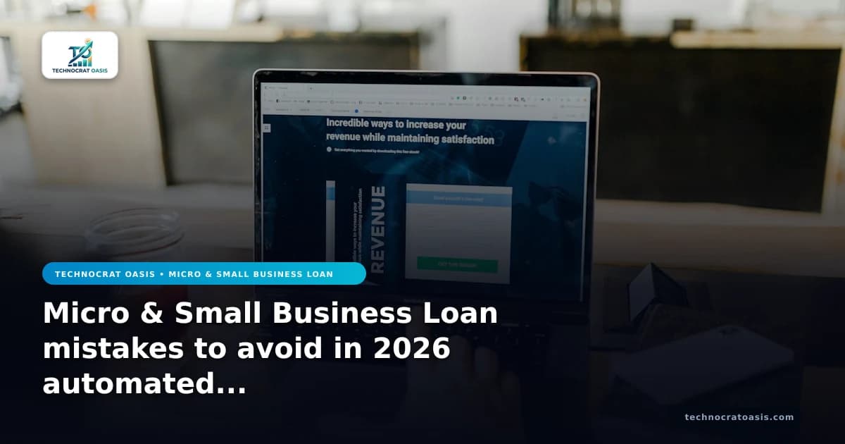 Micro & Small Business Loan mistakes to avoid in 2026 automated risk